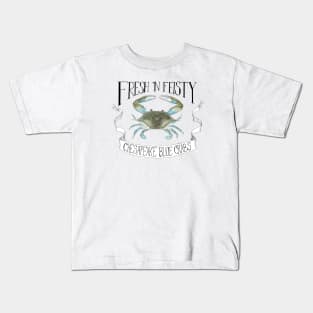 Fresh 'N Feisty Chesapeake Blue Crabs Kids T-Shirt